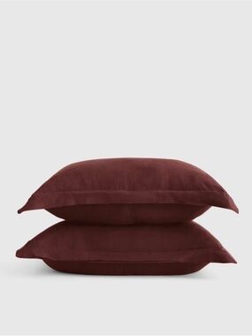 Quince European Linen Double Flange Sham Set